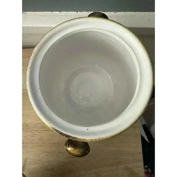 Vintage Pottery Stone Sugar Bowl Ceramic Canisters Jar Container Bean Pot - Picture 4 of 5